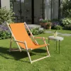 Záhradné drevené lehátko SPRINGOS TORINO oranžové