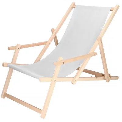 Záhradné drevené lehátko SPRINGOS TORINO svetlo šedé