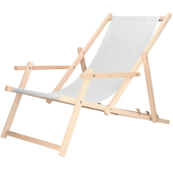 Záhradné drevené lehátko SPRINGOS TORINO svetlo šedé