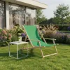 Záhradné drevené lehátko SPRINGOS TORINO zelené