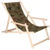 Záhradné drevené lehátko SPRINGOS TORINO camo