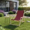 Záhradné drevené lehátko SPRINGOS TORINO vínové