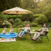 Záhradné polohovacie kreslo SPRINGOS RELAX sivé
