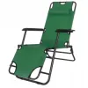 Záhradné polohovacie kreslo SPRINGOS RELAX zelené