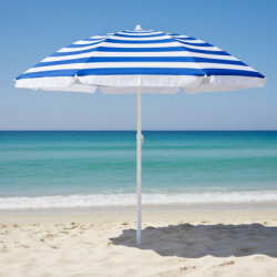 Záhradný slnečník 160 cm SPRINGOS VIVA BU0008 modro-biely