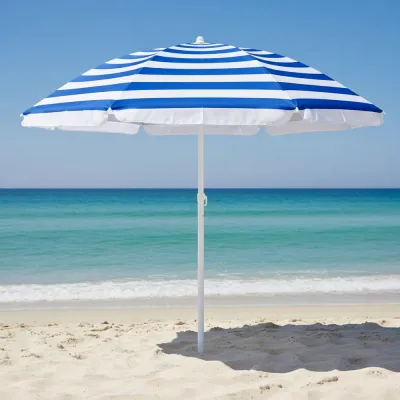 Záhradný slnečník 160 cm SPRINGOS VIVA BU0008 modro-biely