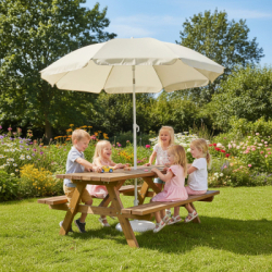 Záhradný slnečník 145 cm SPRINGOS CLASSIC BU0024 svetlo béžový