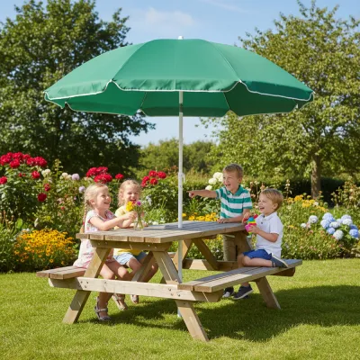 Záhradný slnečník 140 cm SPRINGOS VIVA BU0025 zelený