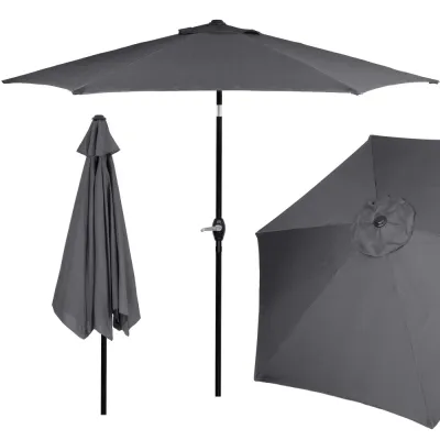 Záhradný slnečník 250 cm, tmavo šedý SPRINGOS SUNNY GU0021