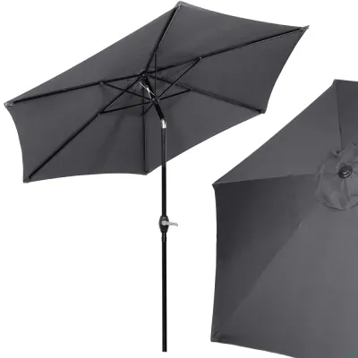 Záhradný slnečník 250 cm, tmavo šedý SPRINGOS SUNNY GU0021