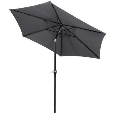 Záhradný slnečník 250 cm, tmavo šedý SPRINGOS SUNNY GU0021