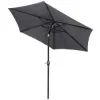 Záhradný slnečník 250 cm, tmavo šedý SPRINGOS SUNNY GU0021