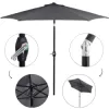 Záhradný slnečník 250 cm, tmavo šedý SPRINGOS SUNNY GU0021