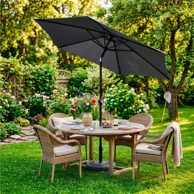 Záhradný slnečník 250 cm, tmavo šedý SPRINGOS SUNNY GU0021
