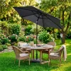 Záhradný slnečník 250 cm, tmavo šedý SPRINGOS SUNNY GU0021
