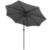 Záhradný slnečník 290 cm, tmavo šedý SPRINGOS SUNNY GU00200