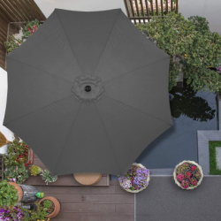 Záhradný slnečník 290 cm, tmavo šedý SPRINGOS SUNNY GU00200
