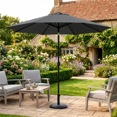 Záhradný slnečník 290 cm, tmavo šedý SPRINGOS SUNNY GU00200