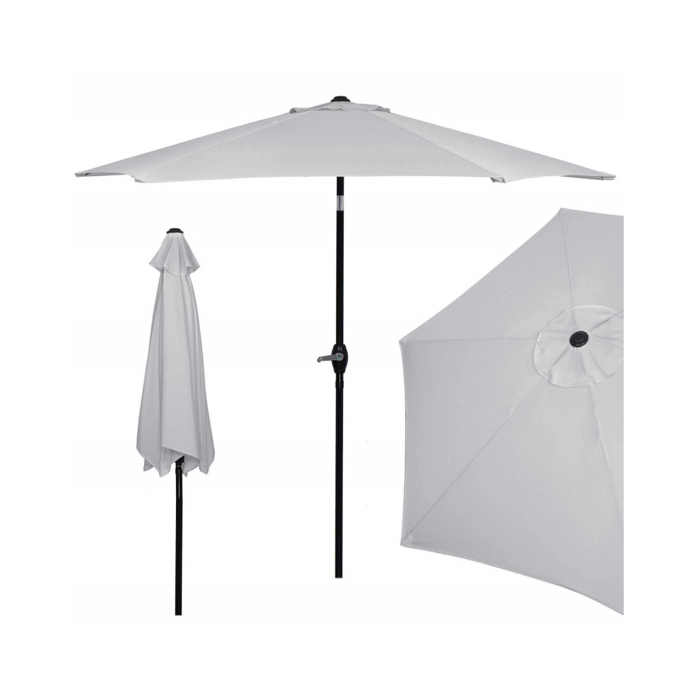 Záhradný slnečník 250 cm, svetlo šedý SPRINGOS SUNNY GU0022