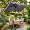 Záhradný slnečník 230 cm, tmavo šedý SPRINGOS PALMA GU0037