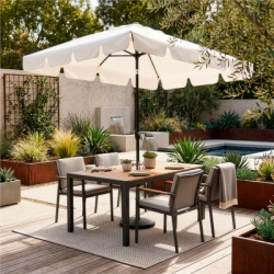 Záhradný slnečník 230 cm, krémový SPRINGOS PALMA GU0039