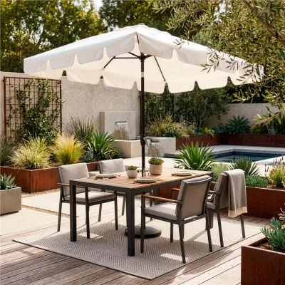 Záhradný slnečník 230 cm, krémový SPRINGOS PALMA GU0039