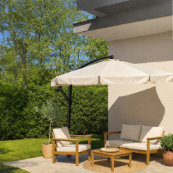 Záhradný slnečník 290 cm, krémový SPRINGOS MALTA GU0045