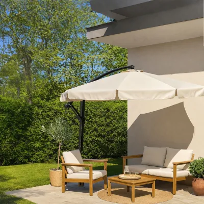 Záhradný slnečník 290 cm, krémový SPRINGOS MALTA GU0045