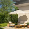 Záhradný slnečník 290 cm, krémový SPRINGOS MALTA GU0045