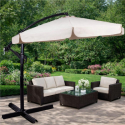 Záhradný slnečník 290 cm, krémový SPRINGOS MALTA GU0045