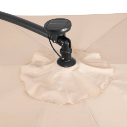 Záhradný slnečník s ľad osvetlením 290 cm, béžový SPRINGOS ATENA GU0047