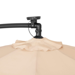 Záhradný slnečník s ľad osvetlením 290 cm, béžový SPRINGOS ATENA GU0047