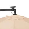 Záhradný slnečník s ľad osvetlením 290 cm, béžový SPRINGOS ATENA GU0047