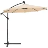 Záhradný slnečník s ľad osvetlením 290 cm, béžový SPRINGOS ATENA GU0047