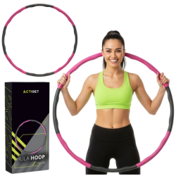 Hula hoop obruč nastaviteľná 67-88 cm ACTIGET ACT0132 ružovo-šedá