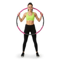 Hula hoop obruč nastaviteľná 67-88 cm ACTIGET ACT0132 ružovo-šedá