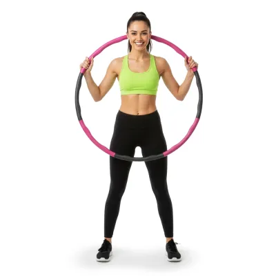 Hula hoop obruč nastaviteľná 67-88 cm ACTIGET ACT0132 ružovo-šedá