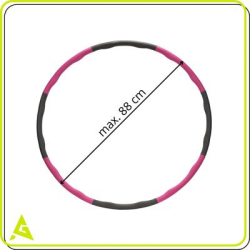 Hula hoop obruč nastaviteľná 67-88 cm ACTIGET ACT0132 ružovo-šedá