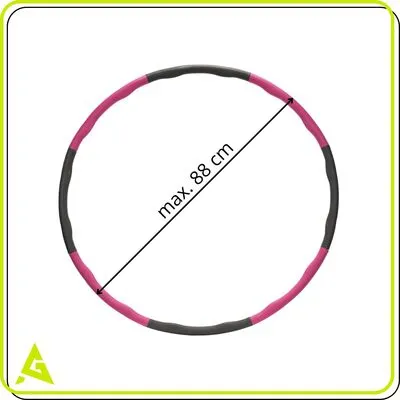 Hula hoop obruč nastaviteľná 67-88 cm ACTIGET ACT0132 ružovo-šedá