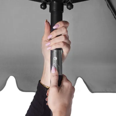 Záhradný slnečník 120x200 cm SPRINGOS GU0038 sivý