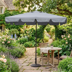 Záhradný slnečník 120x200 cm SPRINGOS GU0038 sivý