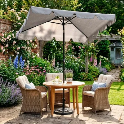 Záhradný slnečník 120x200 cm SPRINGOS GU0038 sivý