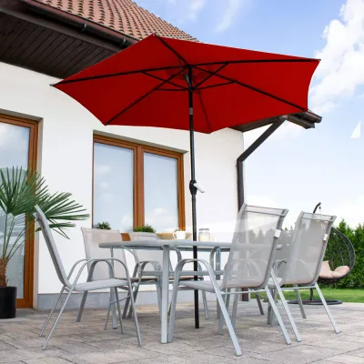 Záhradný slnečník 250 cm, červený SPRINGOS SUNNY GU0032