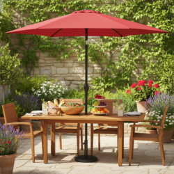 Záhradný slnečník 250 cm, červený SPRINGOS SUNNY GU0032