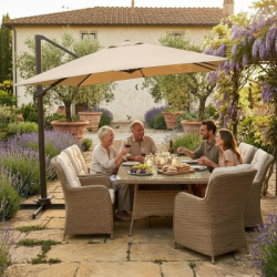 Záhradný slnečník 485 cm, béžový SPRINGOS MALTA GU0049