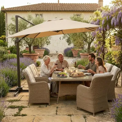 Záhradný slnečník 485 cm, béžový SPRINGOS MALTA GU0049