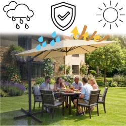 Záhradný slnečník 485 cm, béžový SPRINGOS MALTA GU0049