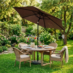 Záhradný slnečník 250 cm, hnedý SPRINGOS SUNNY GU0023