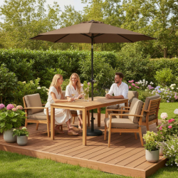 Záhradný slnečník 250 cm, hnedý SPRINGOS SUNNY GU0023