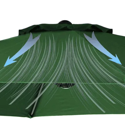Záhradný slnečník 400 cm SPRINGOS GU0031 zelený